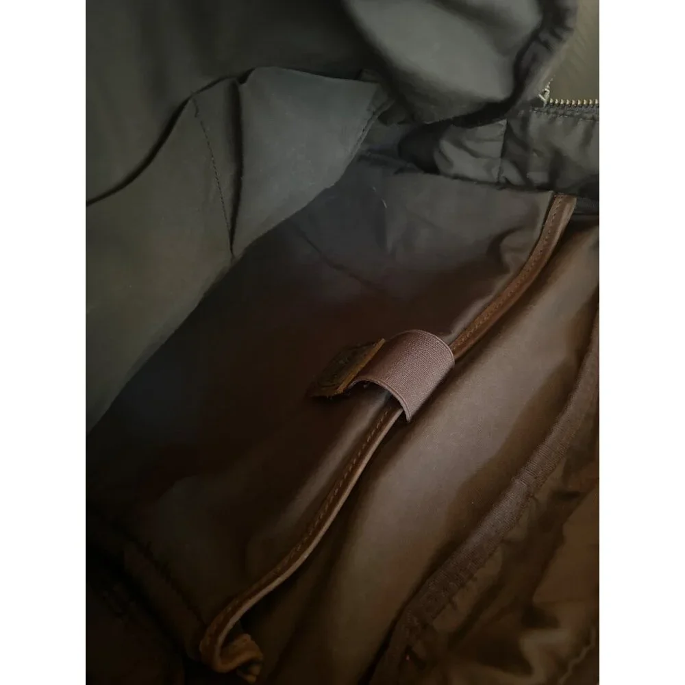 Vintage-Style S-Zone Brown Canvas Backpack Leather Straps & Buckle Closure